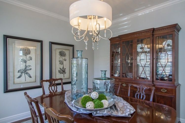 Decorative Glass Bottles on a table, Professional Home Decorators Kansas City by R Designs, LLC