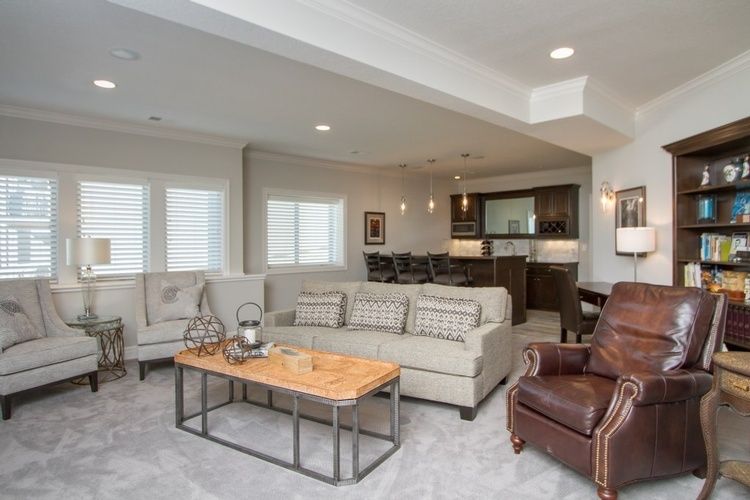 Modern Living Room Design Mission Reserve Kansas City by R Designs, LLC